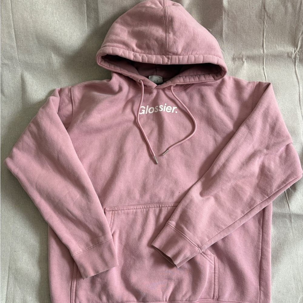 Glossier Dusty Pink Pullover Hoodie